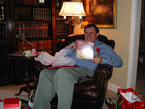 2003 12 Don opens gifts