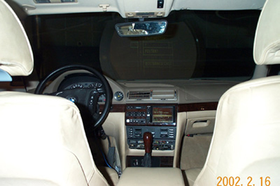 Inside car