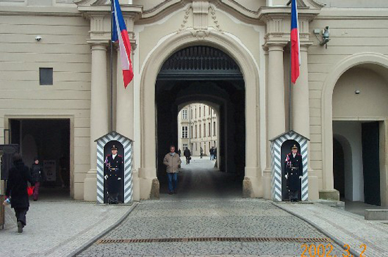 front of castle
